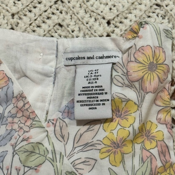 NWT Cupcakes & Cashmere 4T Pink And Floral Pleated Sleeveless Sundresses - Picture 8 of 8